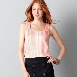 NWT LOFT Orange White Strp Scoop Tank Top XS-XL 🌞